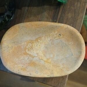 Marble Soap Dish in Orange and Tan. 72GW1